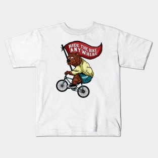 Ride The Bike Kids T-Shirt